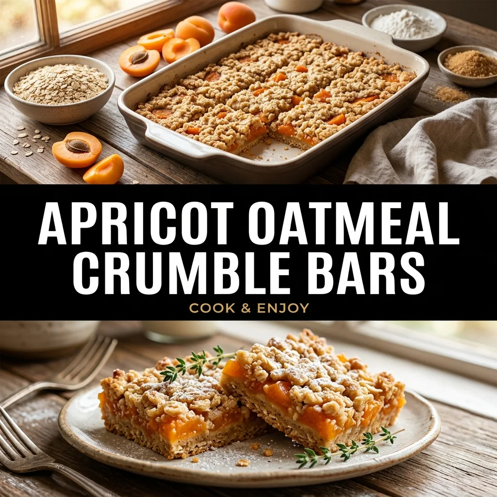 Apricot Oatmeal Crumble Bars recipe poster