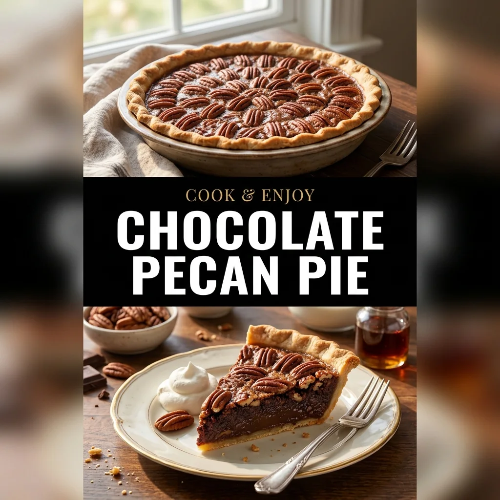 Chocolate Pecan Pie recipe poster