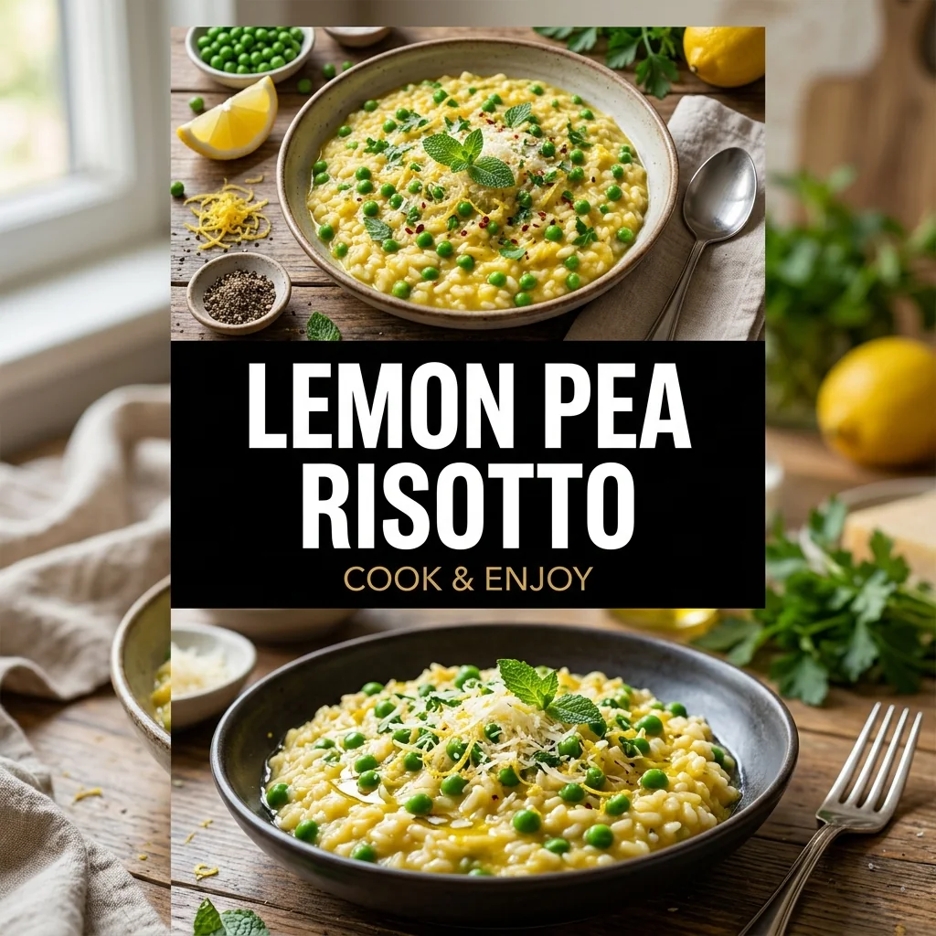 Lemon Pea Risotto recipe poster